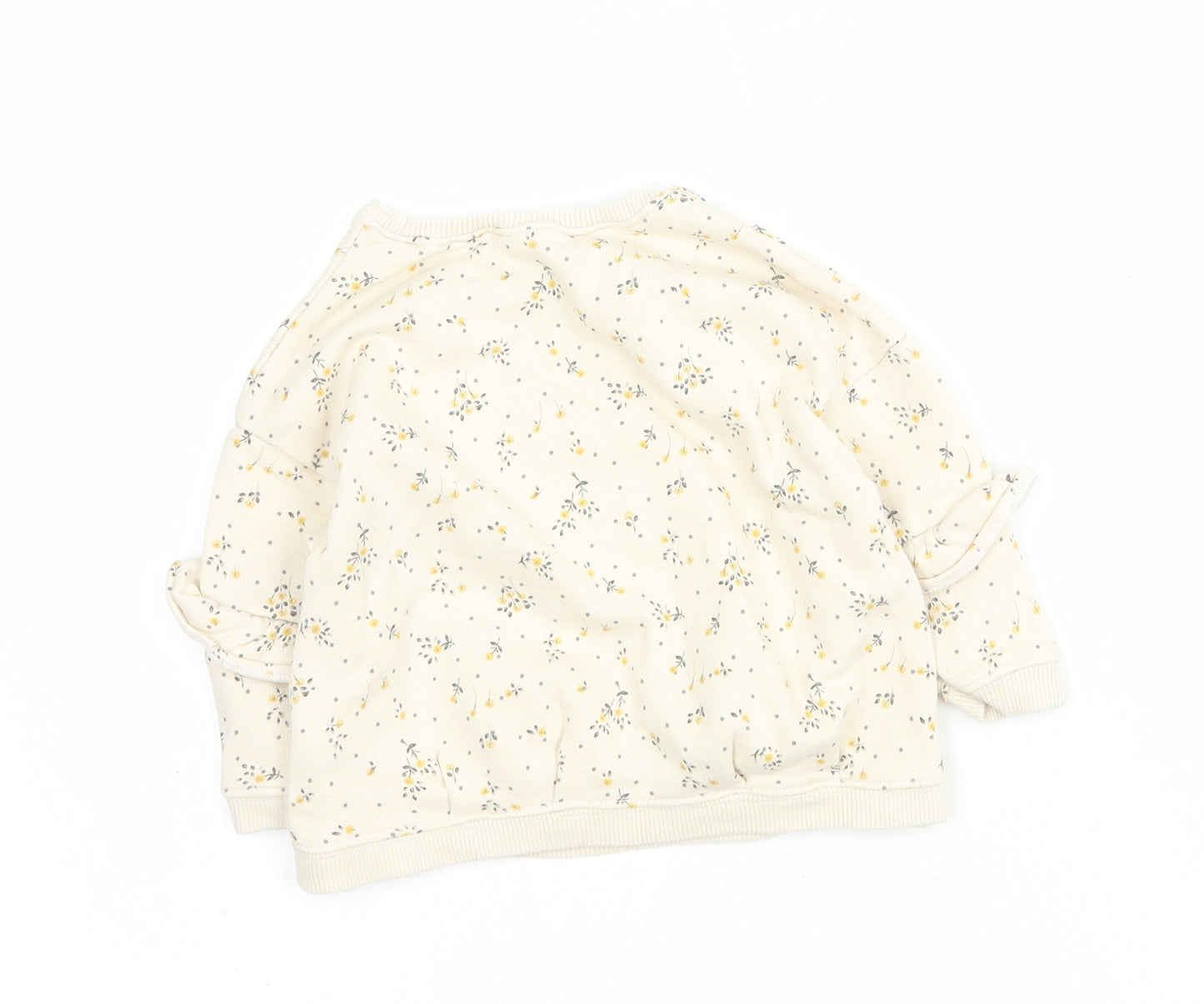 NEXT Baby Beige Floral Cotton Pullover Jumper Size 12-18 Months  Pullover - Bunny