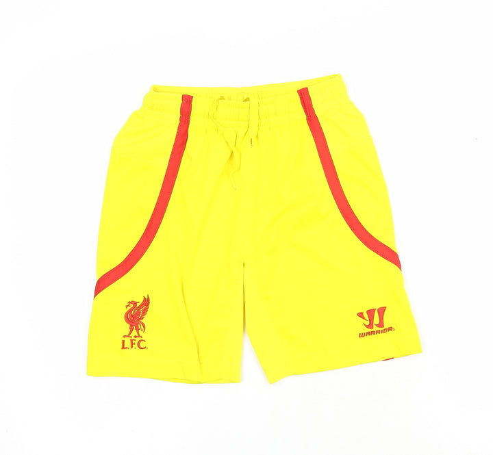 Warrior Boys Yellow Cotton Sweat Shorts Size 9 Years Regular Drawstring - Liverpool FC