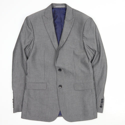 F&F Mens Grey  Polyester Jacket Suit Jacket Size M
