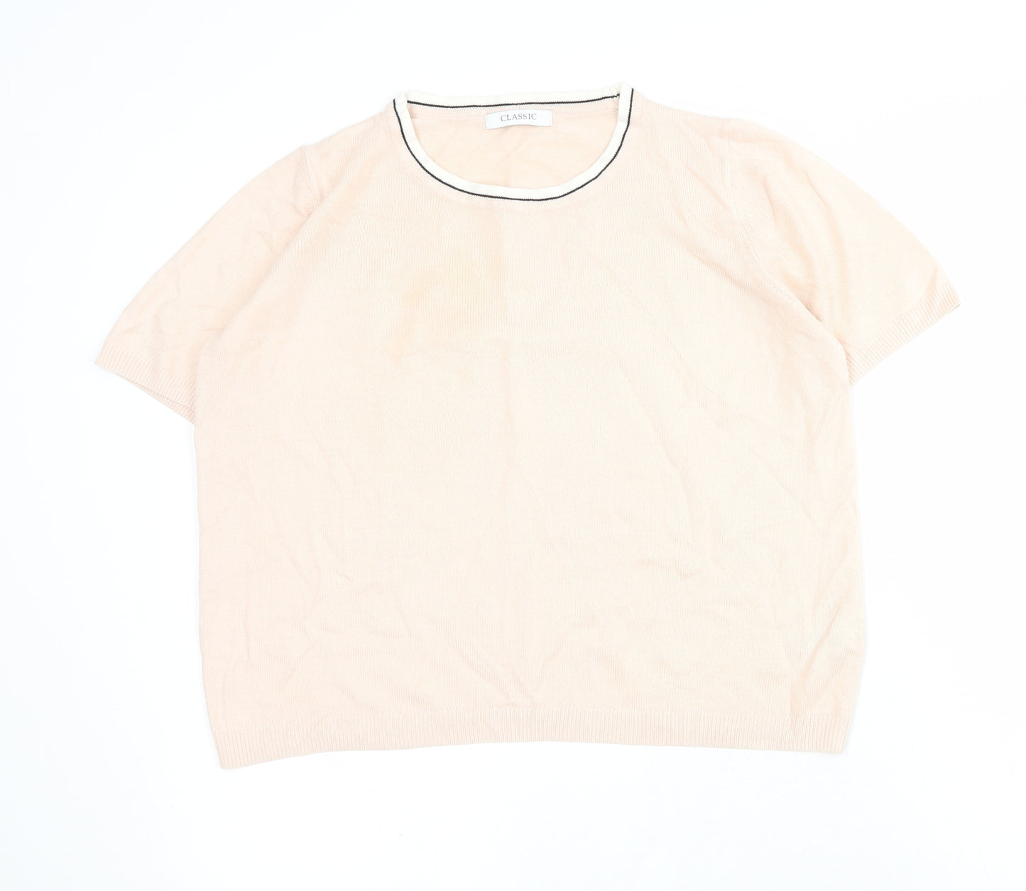 Marks and Spencer Womens Pink Round Neck  Acrylic Pullover Jumper Size 10