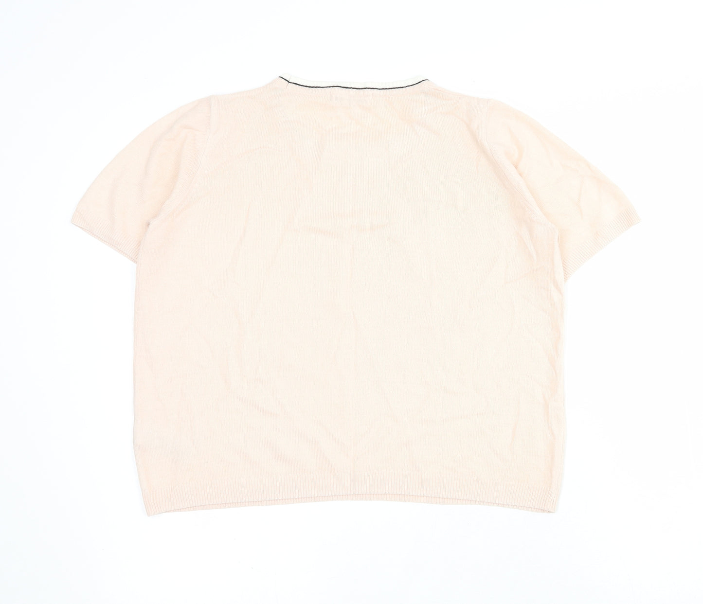 Marks and Spencer Womens Pink Round Neck  Acrylic Pullover Jumper Size 10