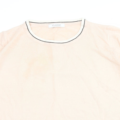 Marks and Spencer Womens Pink Round Neck  Acrylic Pullover Jumper Size 10