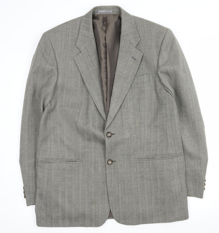 Burton Mens Brown  Wool Jacket Suit Jacket Size L