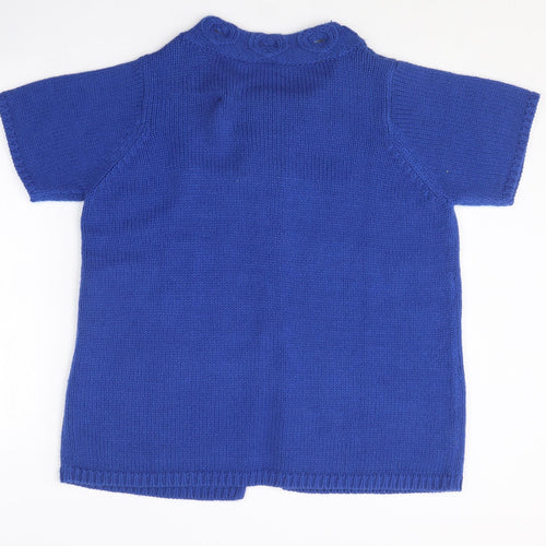 Wardrobe Womens Blue Round Neck  Acrylic Cardigan Jumper Size 12   - 12/14