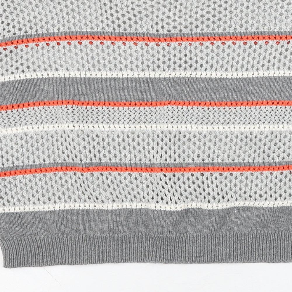 Greencoast Womens Grey Round Neck  Acrylic Pullover Jumper Size S