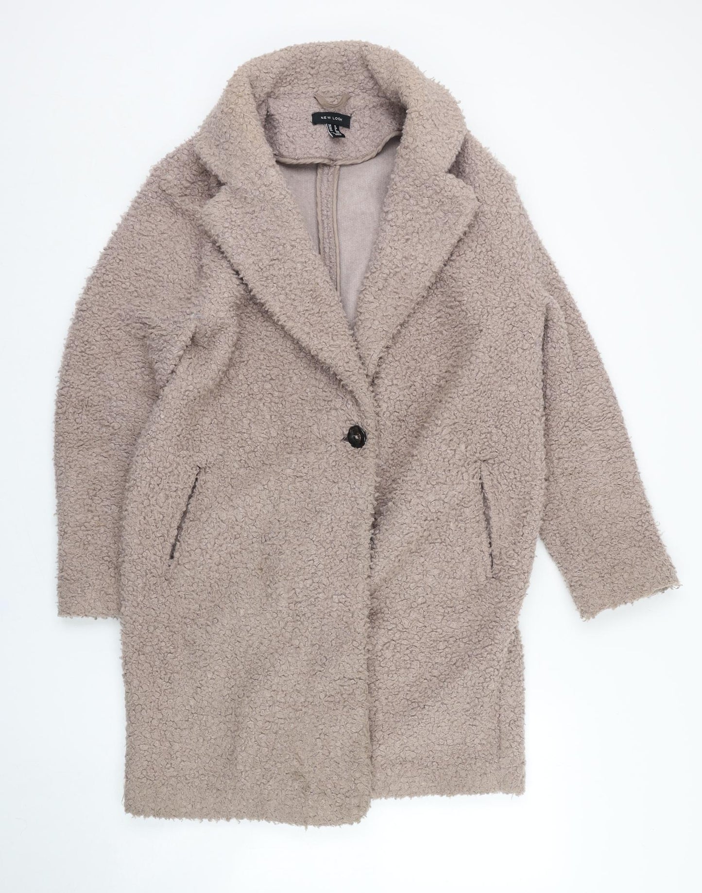 New Look Womens Brown   Overcoat Coat Size 12