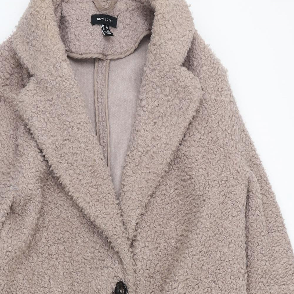 New Look Womens Brown   Overcoat Coat Size 12