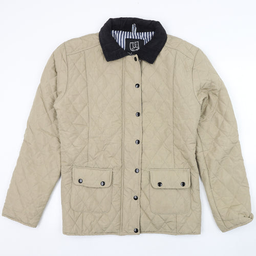 Urban Diva Womens Beige   Quilted Coat Size XL