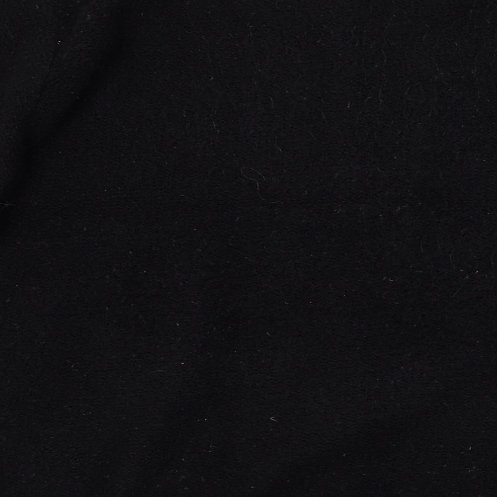 BM collection Womens Black Crew Neck  Acrylic Full Zip Jumper Size XL