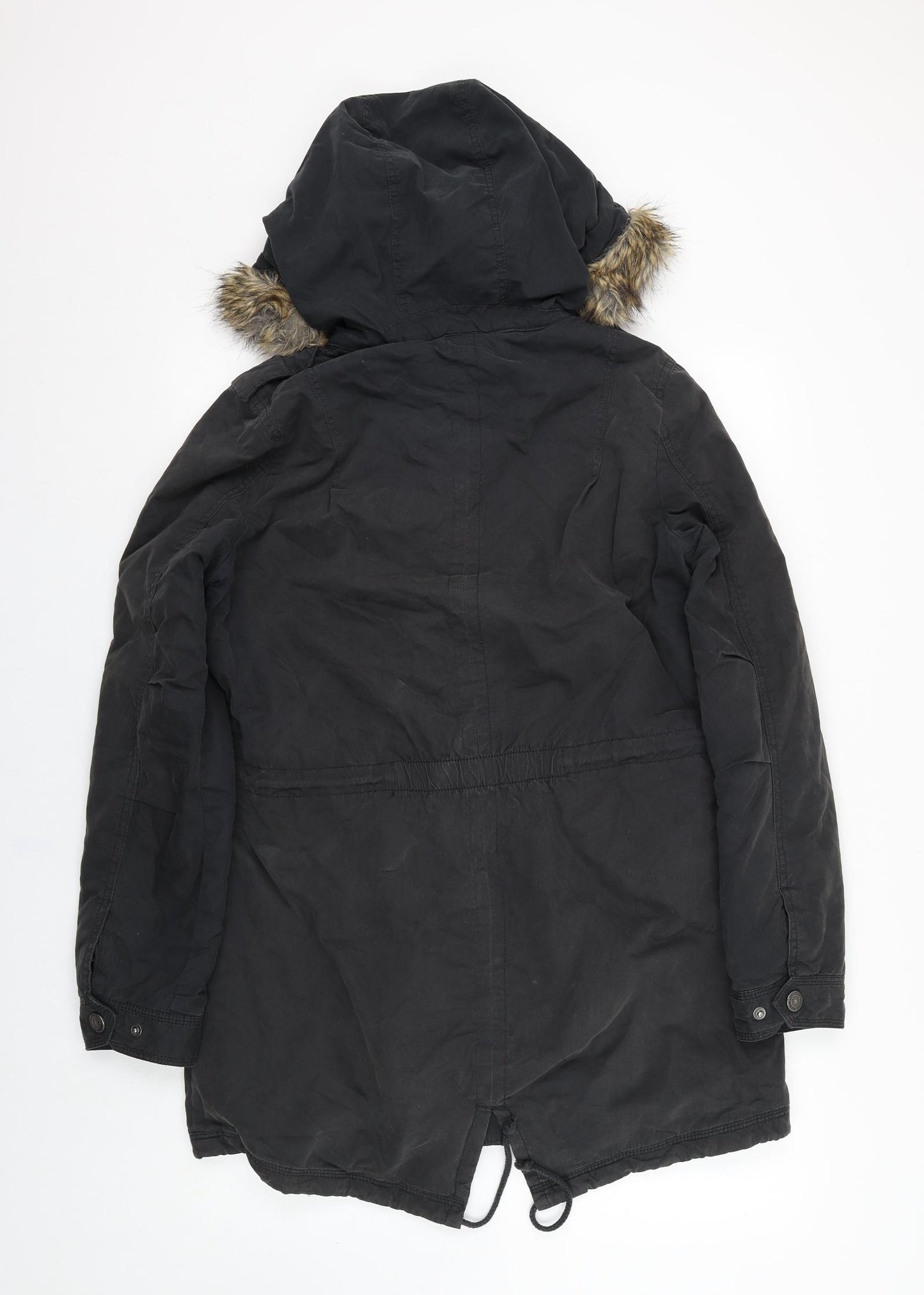 Mantaray Womens Black   Parka Coat Size 12