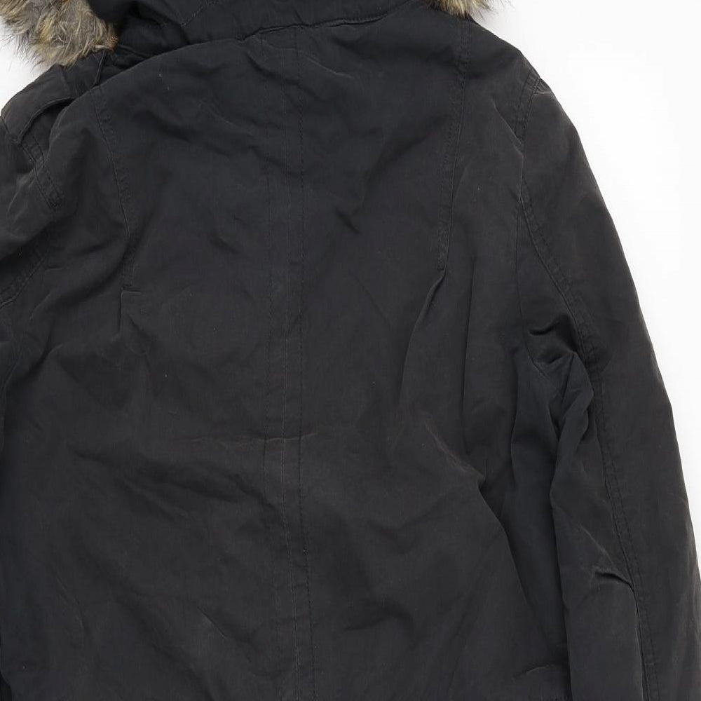 Mantaray Womens Black   Parka Coat Size 12
