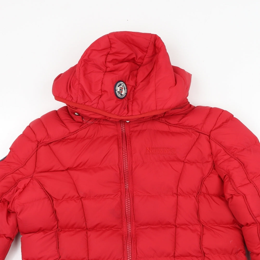 Geographical Norway Womens Red   Puffer Jacket Coat Size 10
