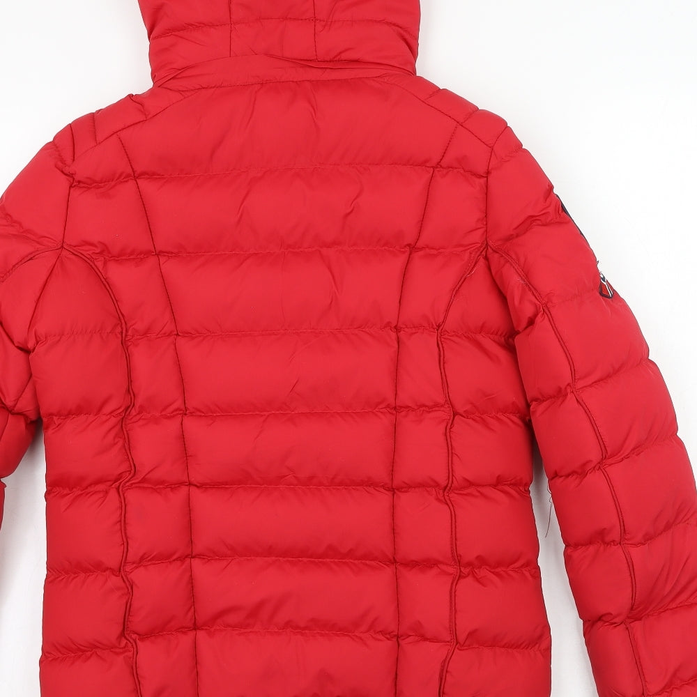 Geographical Norway Womens Red   Puffer Jacket Coat Size 10