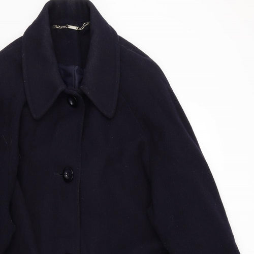 Miss Smith Womens Blue   Overcoat Coat Size 16