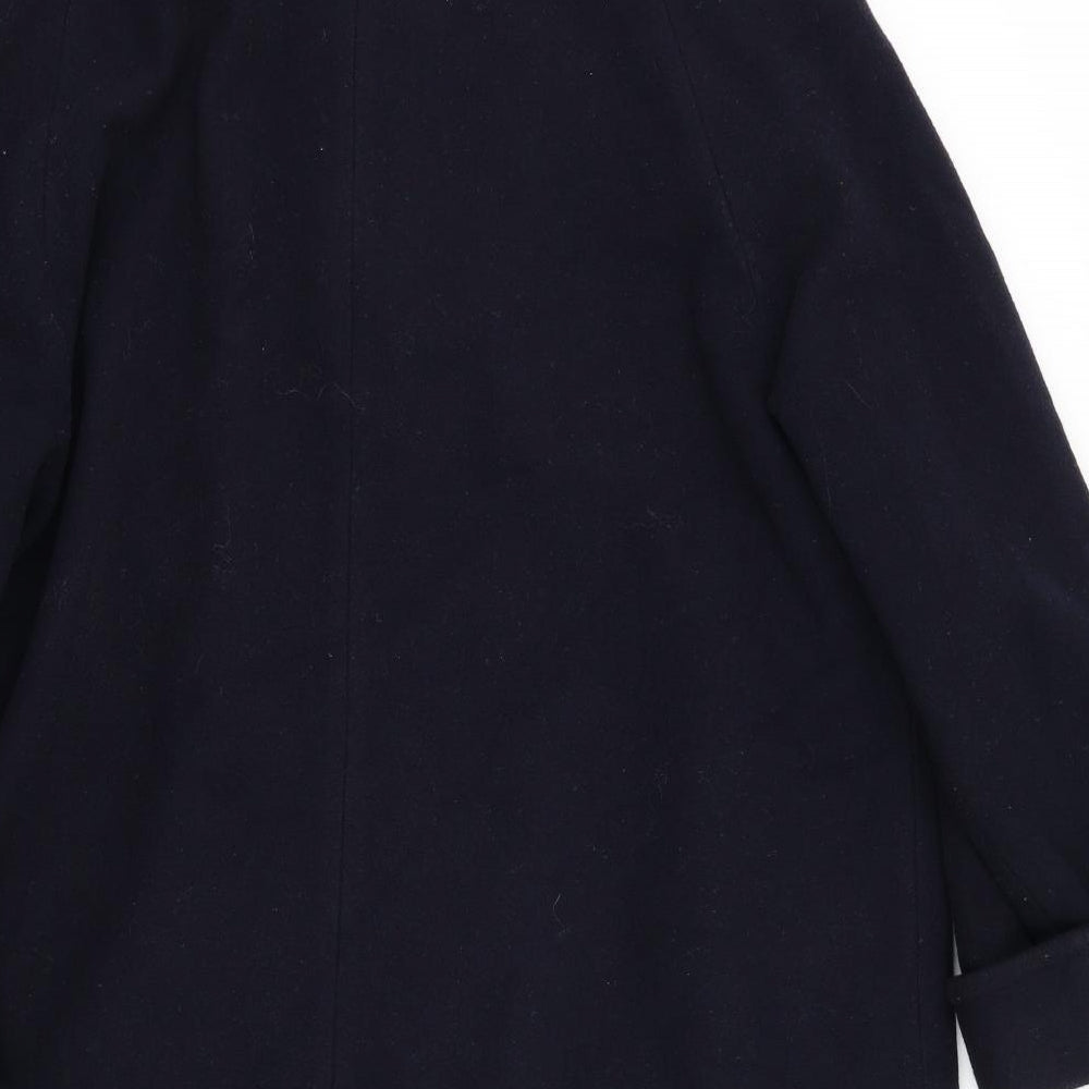 Miss Smith Womens Blue   Overcoat Coat Size 16