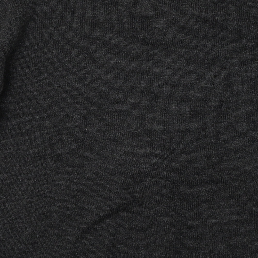 Threadbare Mens Grey Round Neck  Acrylic Pullover Jumper Size L   - Christmas Jumper