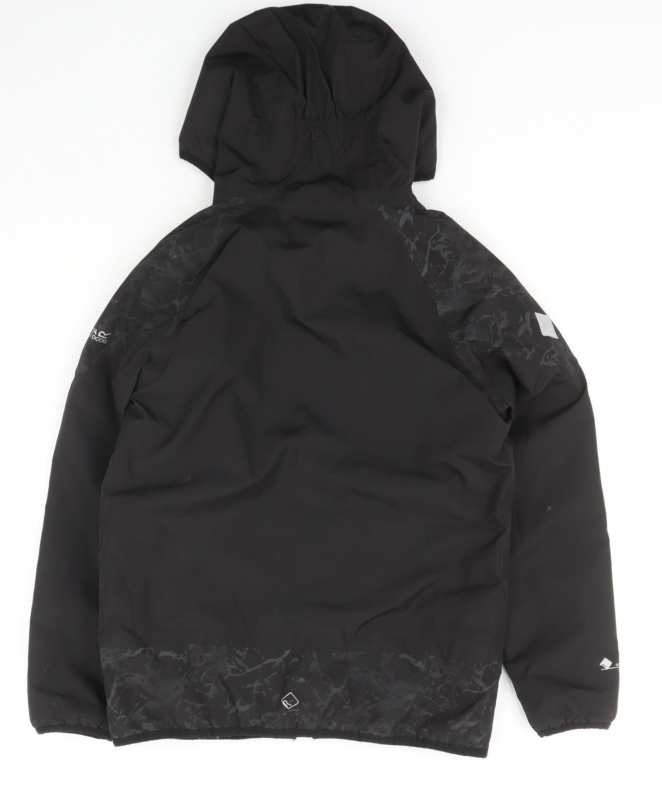 Regatta Boys Black   Rain Coat Coat Size 11-12 Years