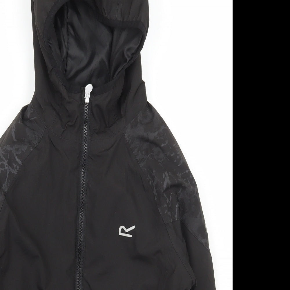 Regatta Boys Black   Rain Coat Coat Size 11-12 Years