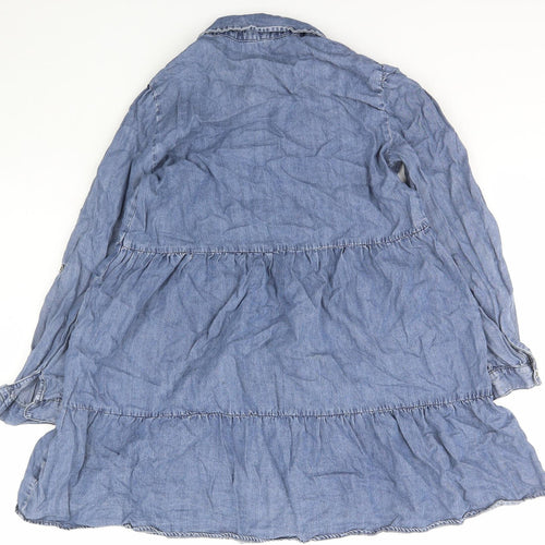 Velvet Heart Womens Blue   Shirt Dress  Size S  Collared Button