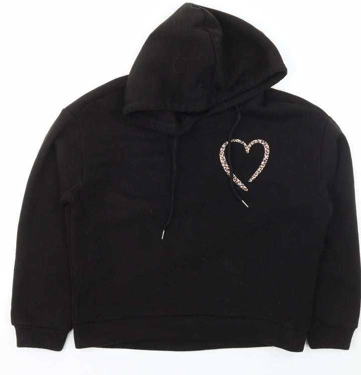 SheIn Womens Black  Polyester Pullover Hoodie Size M  Pullover