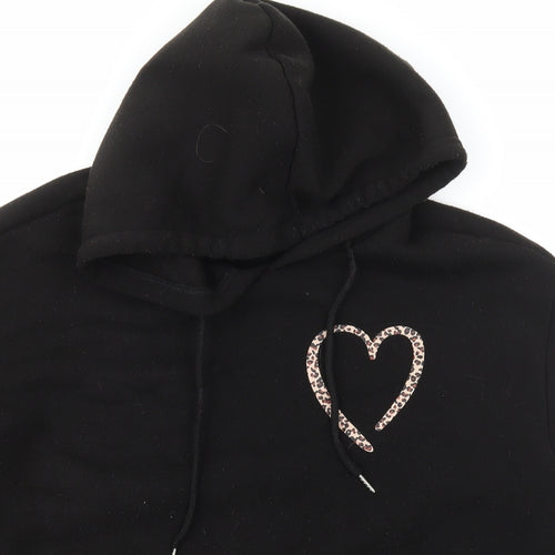 SheIn Womens Black  Polyester Pullover Hoodie Size M  Pullover