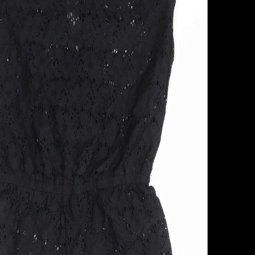 Atmosphere Womens Black Floral Nylon Jumpsuit One-Piece Size S  Pullover