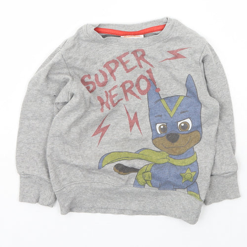 NEXT Boys Grey Crew Neck  Cotton Pullover Jumper Size 2 Years  Pullover - Paw Patrol