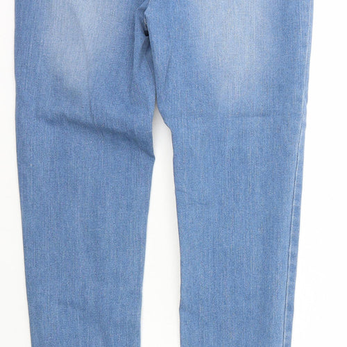 SheIn Womens Blue  Cotton Skinny Jeans Size M L28 in Regular Zip