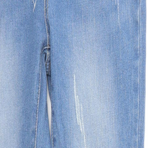 SheIn Womens Blue  Cotton Skinny Jeans Size M L28 in Regular Zip