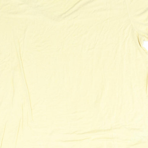 Soft & Sexy  Womens Yellow  Viscose Basic T-Shirt Size XL Collared