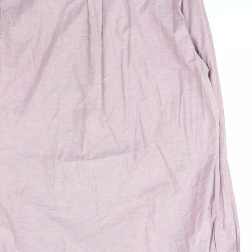 Burton Menswear Mens Purple  Cotton  Button-Up Size L Collared Button