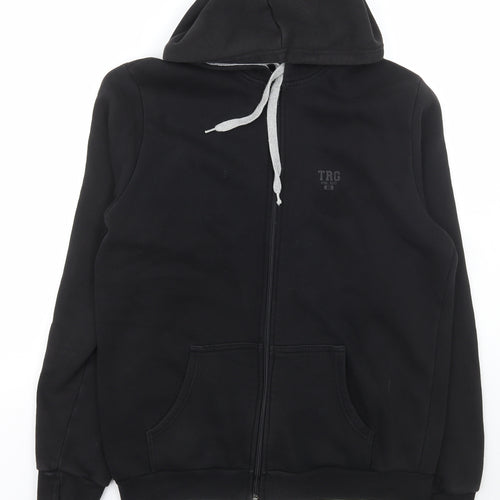 TRC Womens Black Roll Neck  Cotton Full Zip Jumper Size M