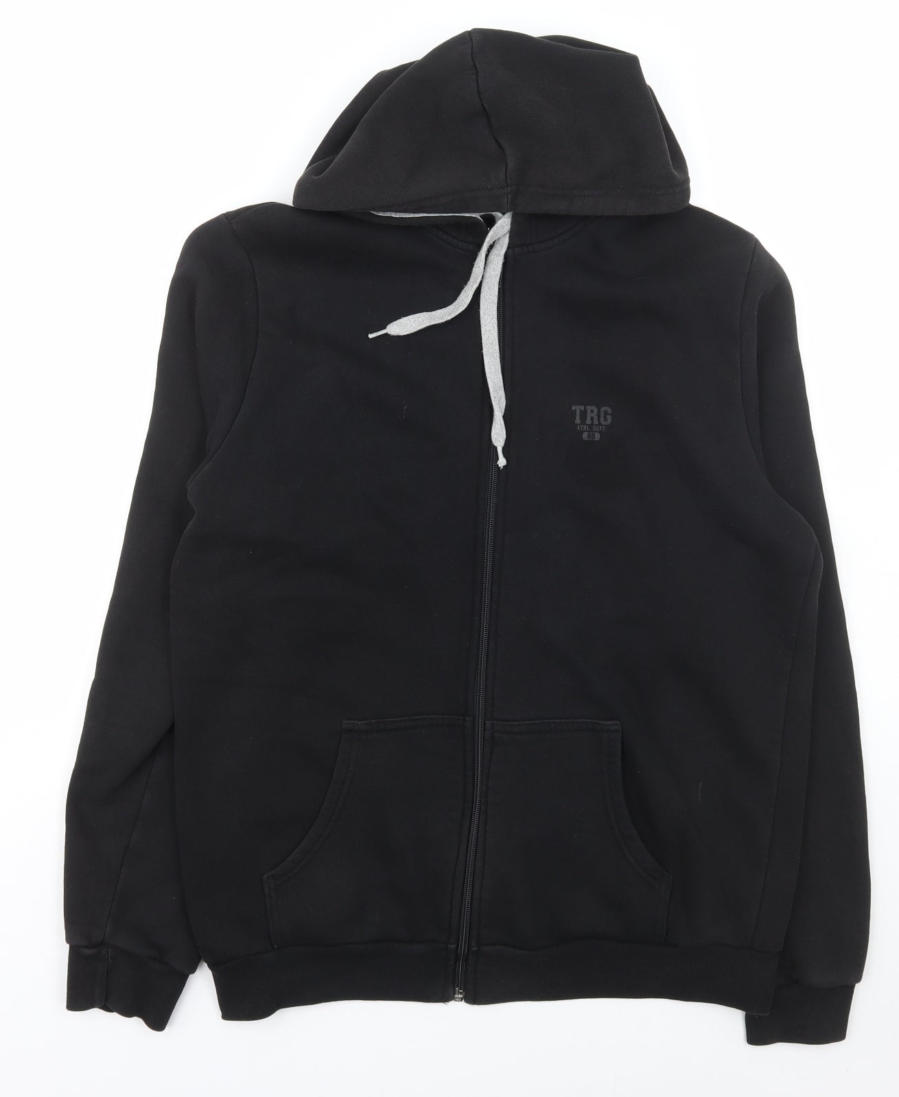 TRC Womens Black Roll Neck  Cotton Full Zip Jumper Size M