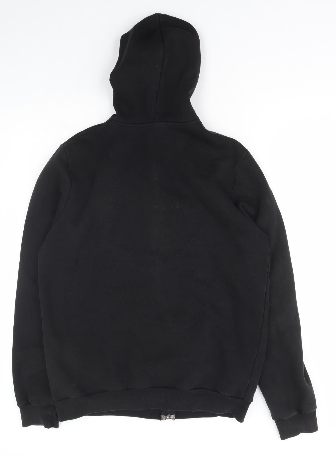 TRC Womens Black Roll Neck  Cotton Full Zip Jumper Size M