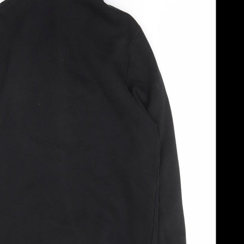 TRC Womens Black Roll Neck  Cotton Full Zip Jumper Size M