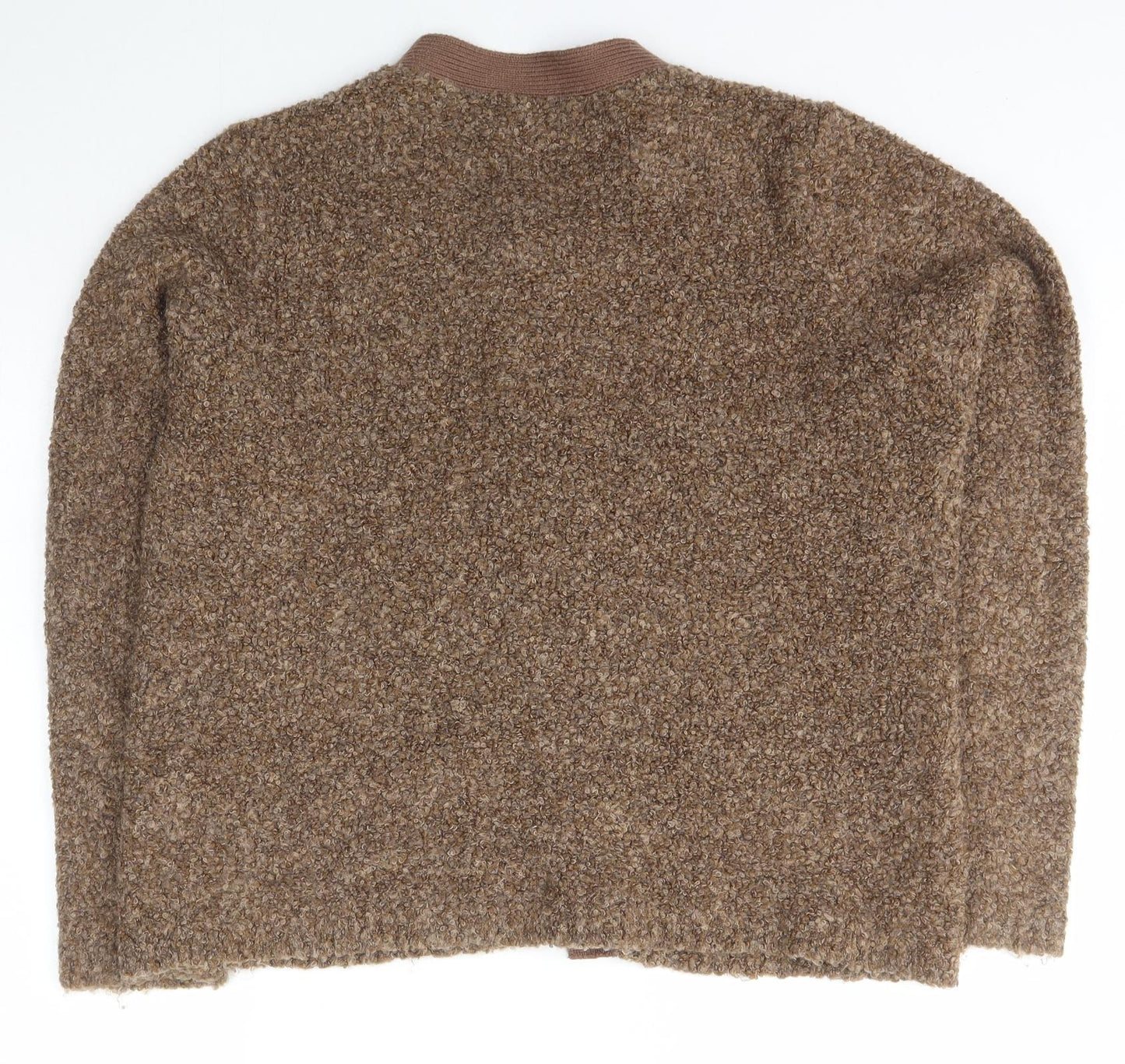 Honor Millburn Womens Brown V-Neck  Acrylic Cardigan Jumper Size L