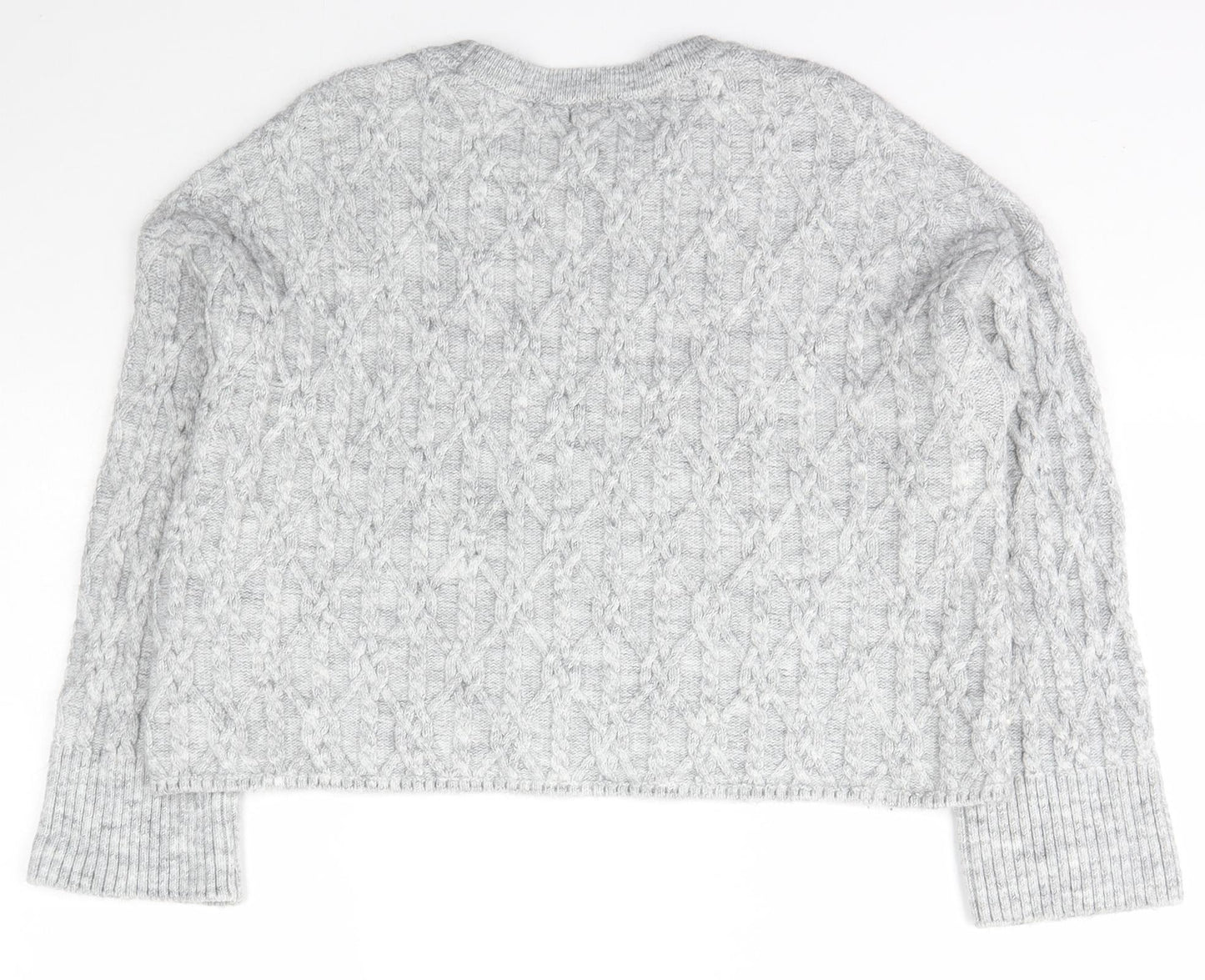 River Island Womens Grey Scoop Neck  Acrylic Pullover Jumper Size S
