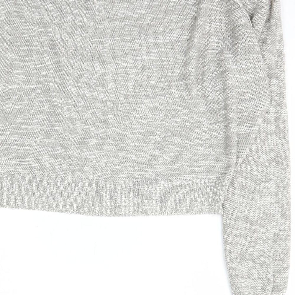 Red London Womens Grey Boat Neck  Acrylic Pullover Jumper Size L