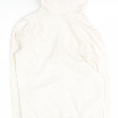Primark Womens Beige  Cotton Full Zip Hoodie Size 2XS  Zip
