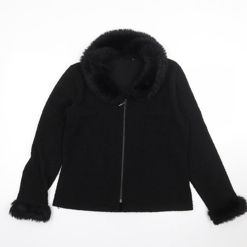 Preworn Womens Black   Jacket  Size S  Zip
