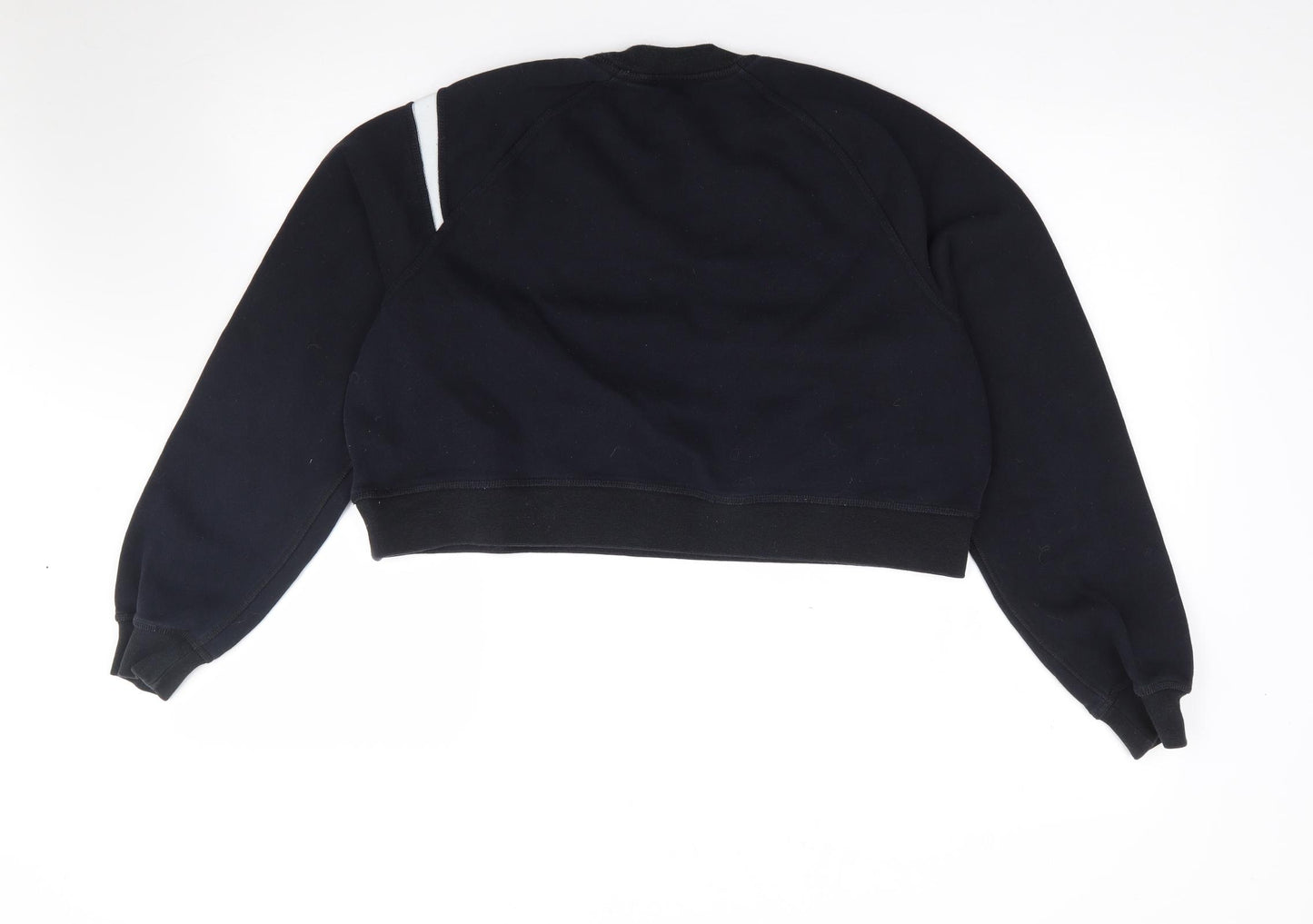 Nike Womens Black Crew Neck  Cotton Pullover Jumper Size S