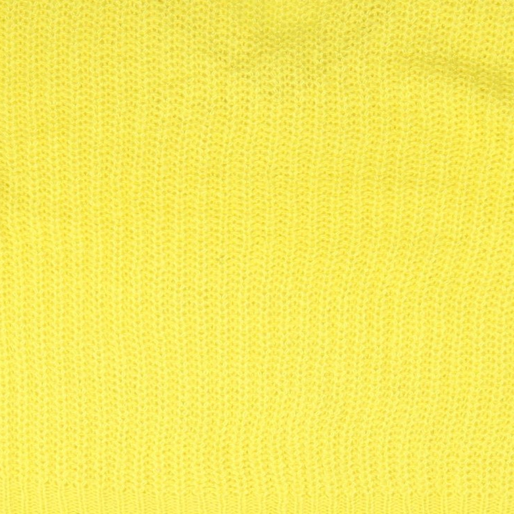 Studio Womens Yellow V-Neck  Acrylic Pullover Jumper Size 20