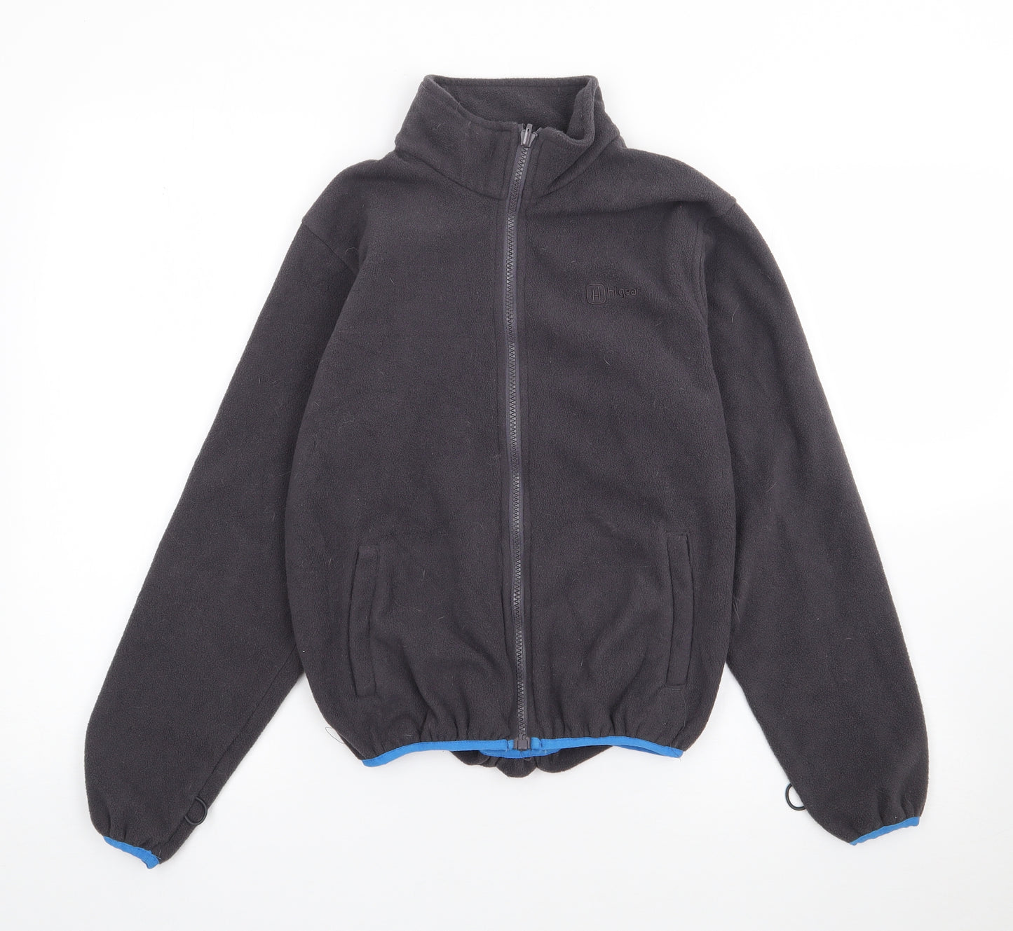 HiGear Boys Grey High Neck  Polyester Full Zip Jumper Size 11-12 Years  Zip