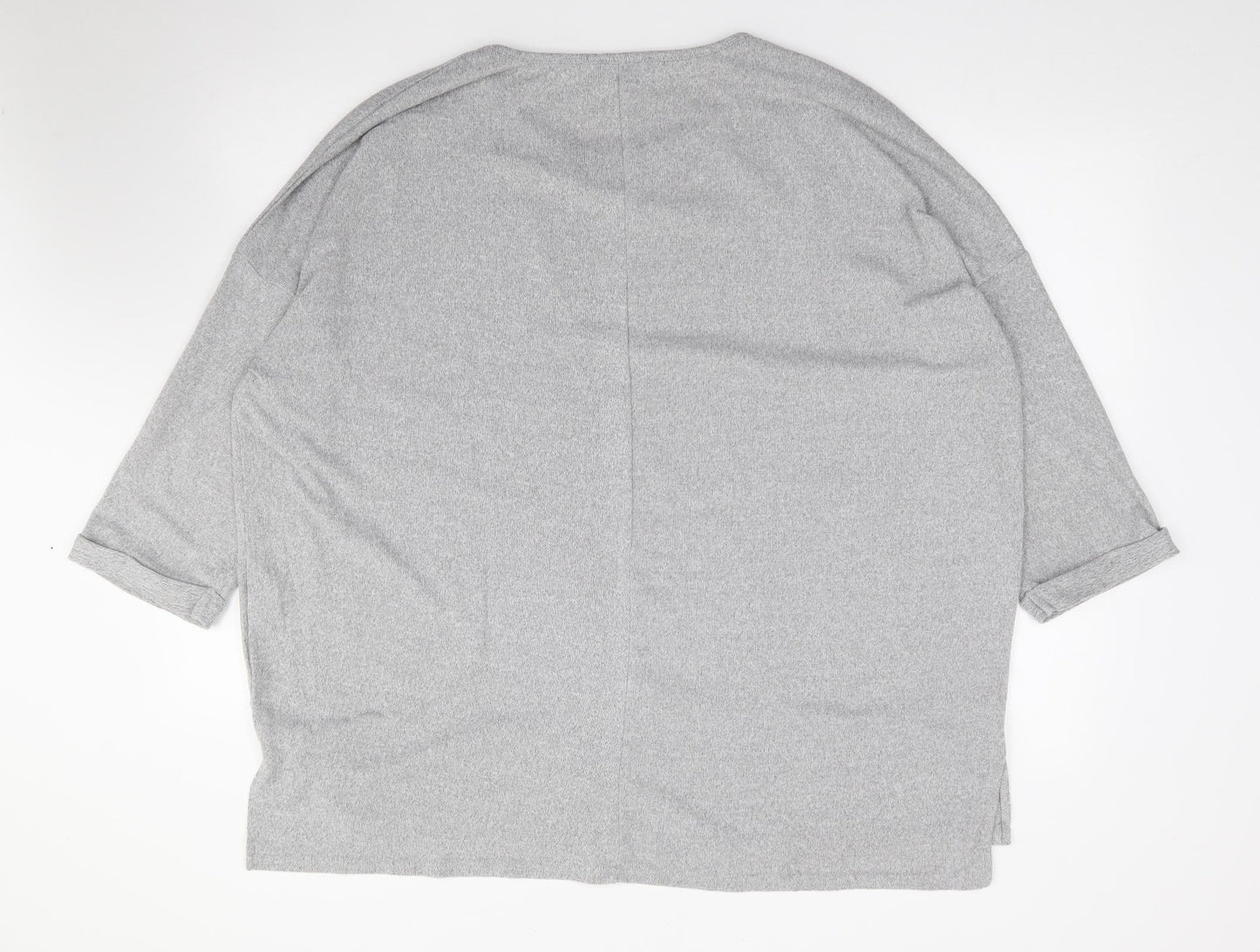 New Look Womens Grey Round Neck  Polyester Pullover Jumper Size L