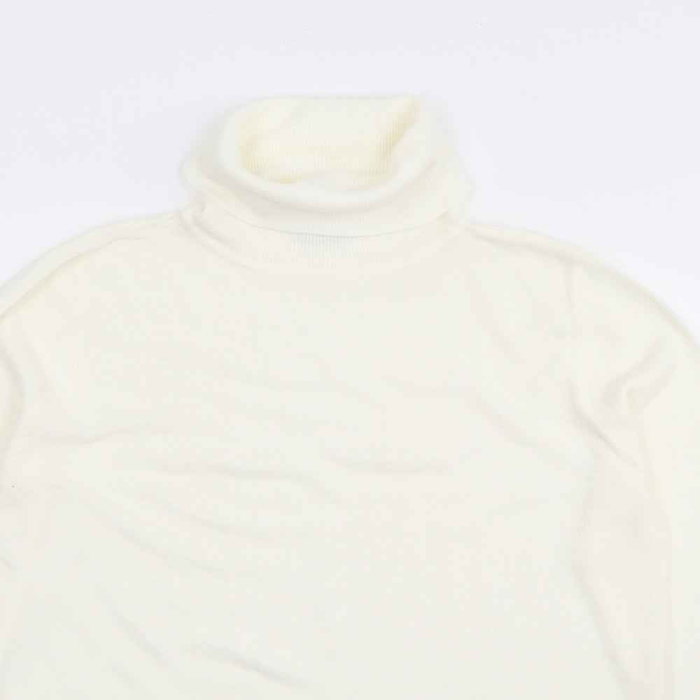 BHS Womens Ivory Roll Neck  Acrylic Pullover Jumper Size 14