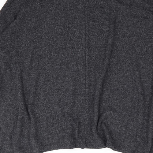 River Island Womens Grey  Viscose Jersey T-Shirt Size 8 Round Neck - Hanky Hem