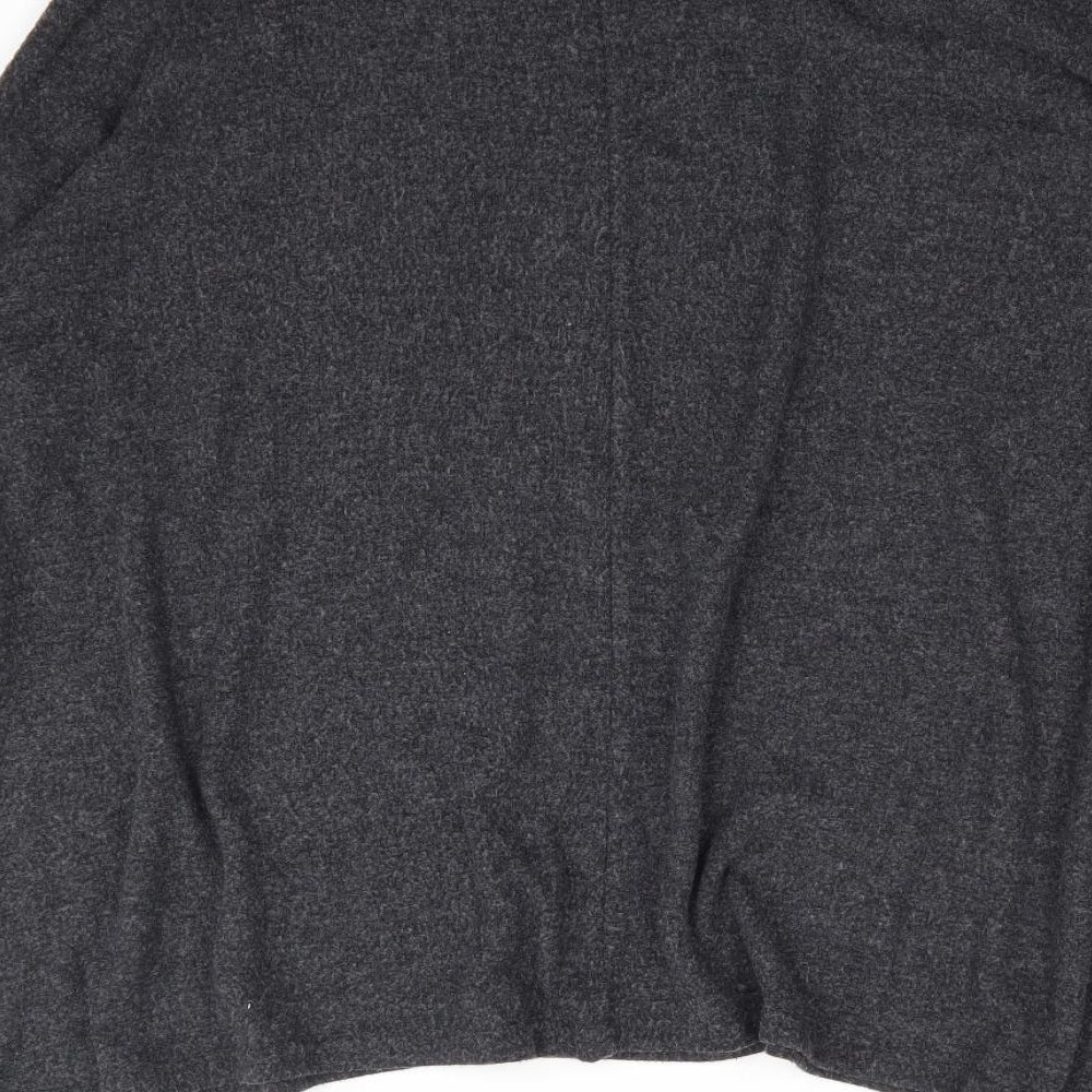River Island Womens Grey  Viscose Jersey T-Shirt Size 8 Round Neck - Hanky Hem
