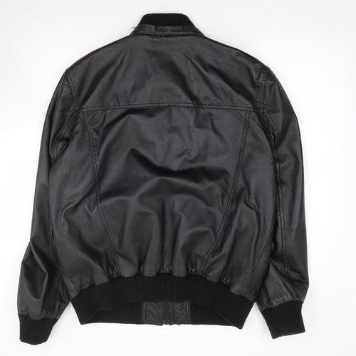 River Island  Mens Black   Motorcycle Jacket Jacket Size XL  Zip