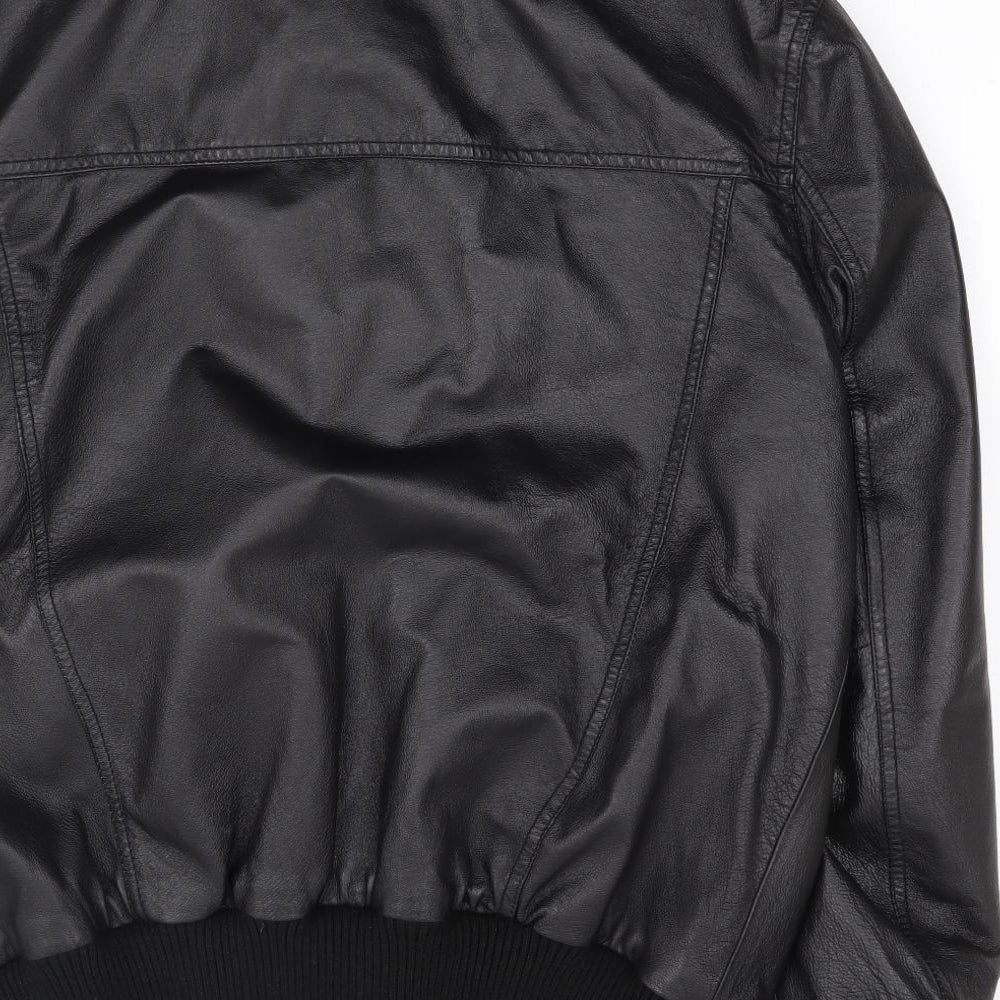 River Island  Mens Black   Motorcycle Jacket Jacket Size XL  Zip