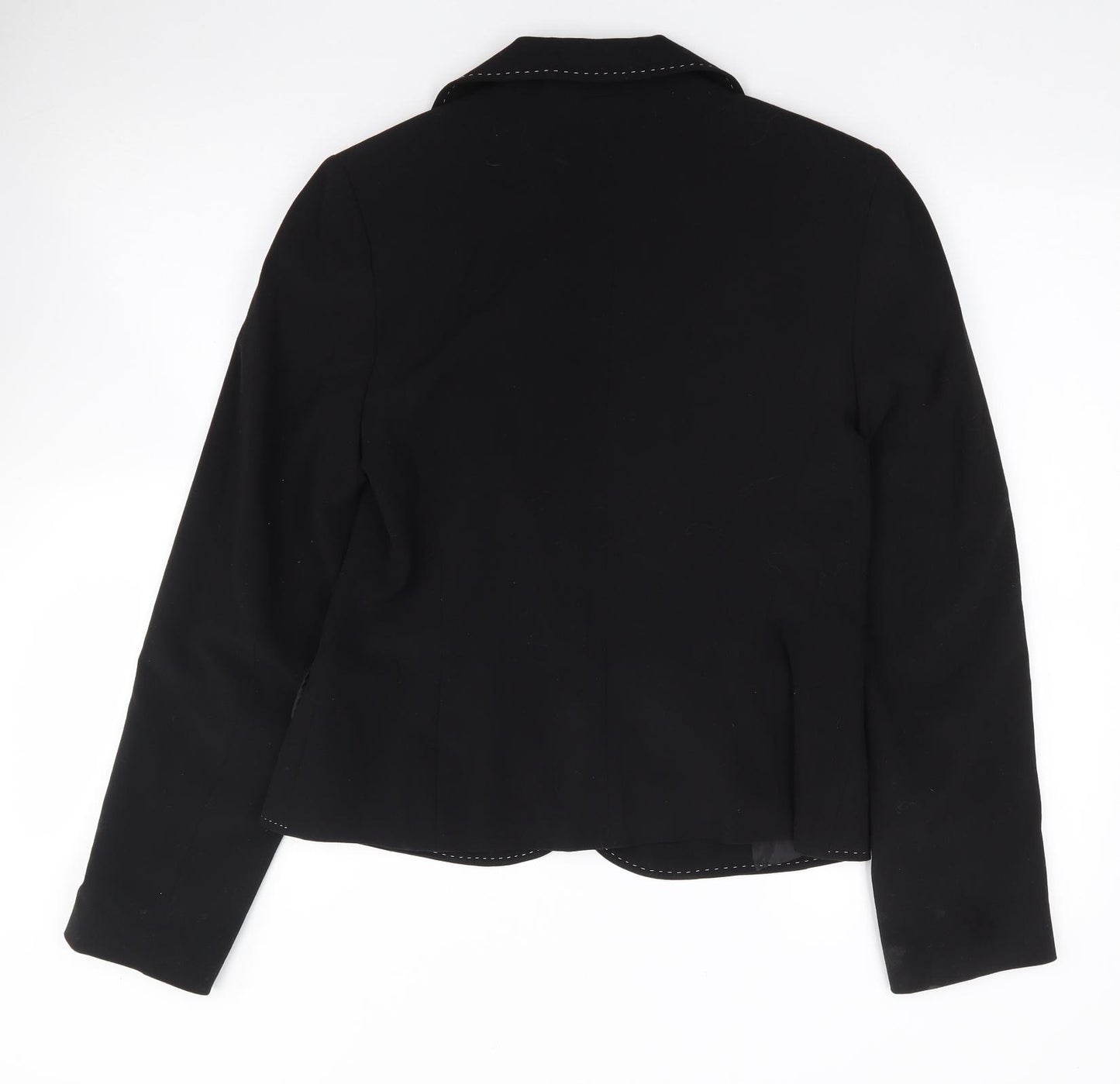 Preworn Womens Black   Jacket Blazer Size 10  Button